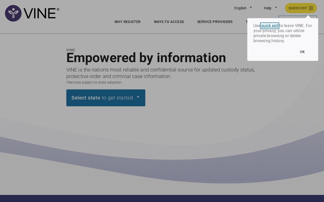 Minnesota VINELink person search for a Yellow Medicine County inmate check
